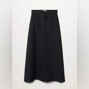Mango linen maxi skirt - Black Size M
